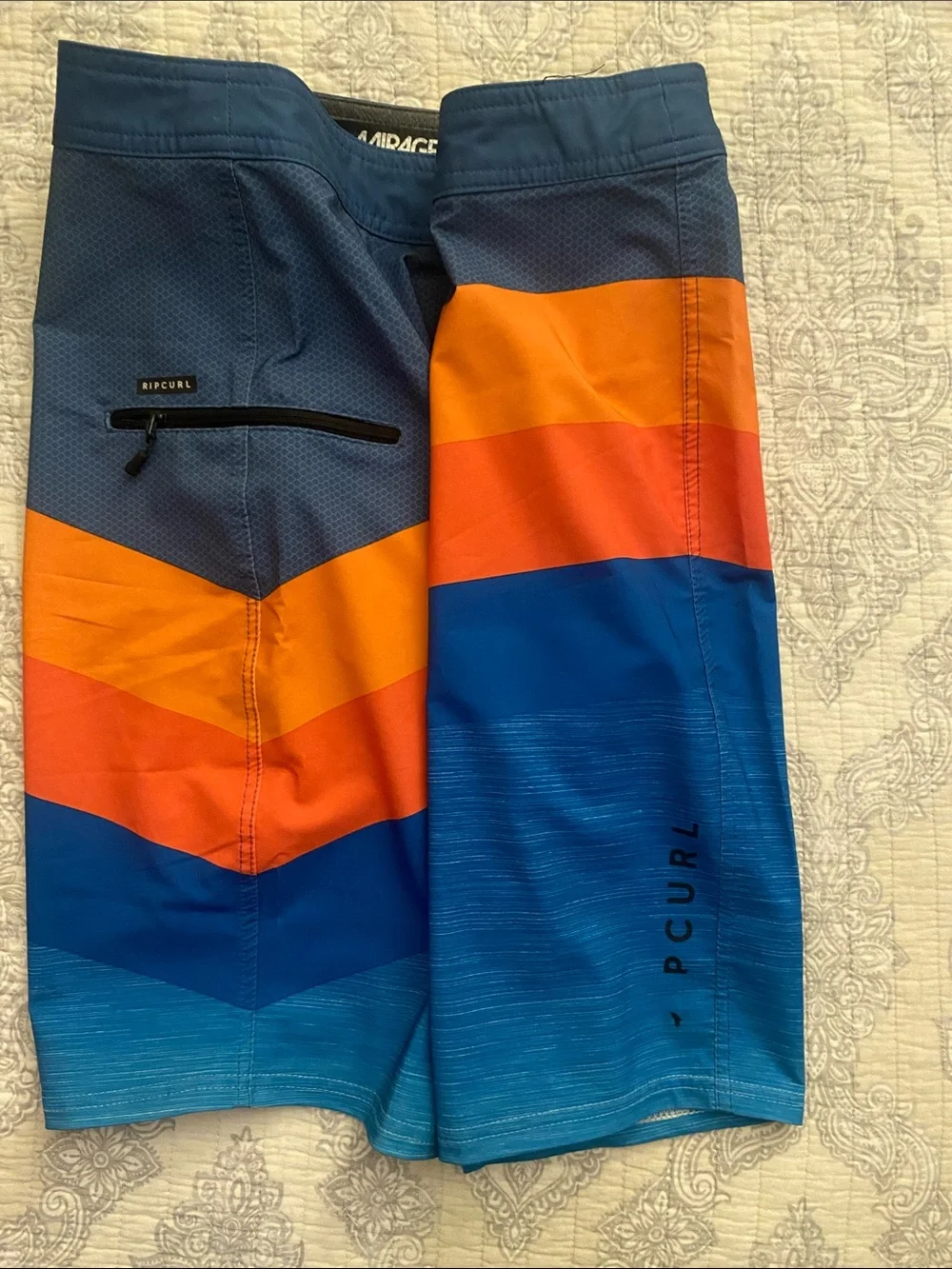 Rip Curl Mirage Blue, Orange & Red Men's Board Shorts
